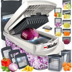 Mueller Pro-Series 10-in-1 Vegetable Chopper Onion Mincer Cutter Dicer Slicer